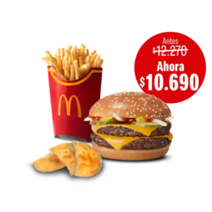 Doble Cuarto de Libra + Papa grande + Empanadas